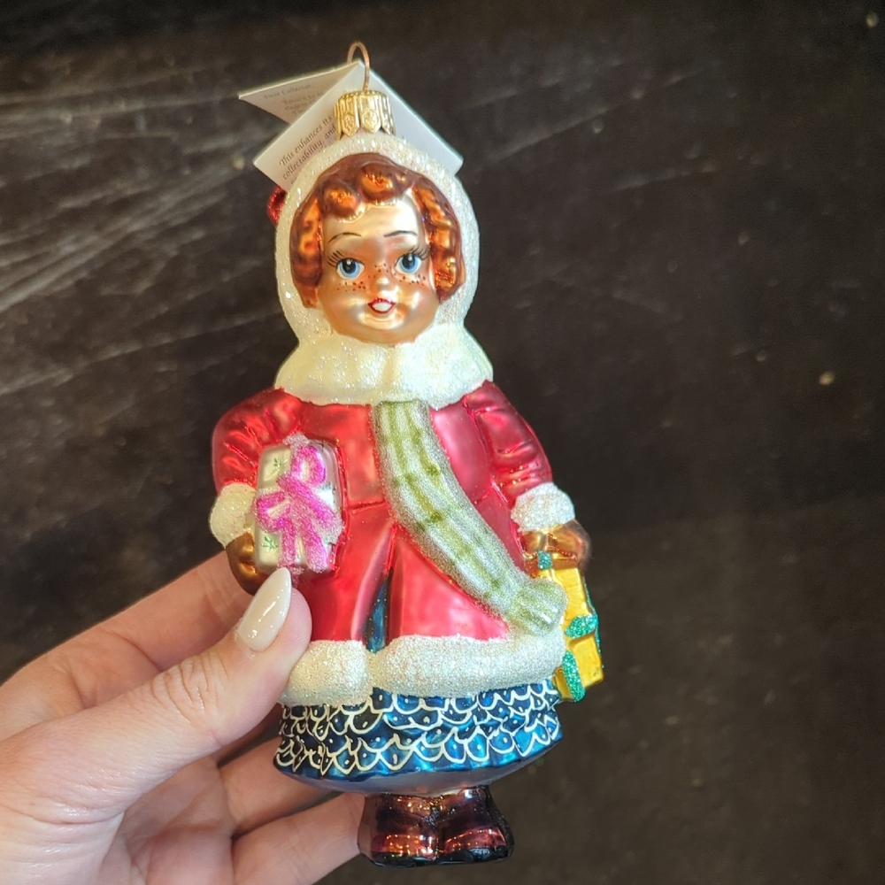 Christopher Radko Red and White Holiday Ornament